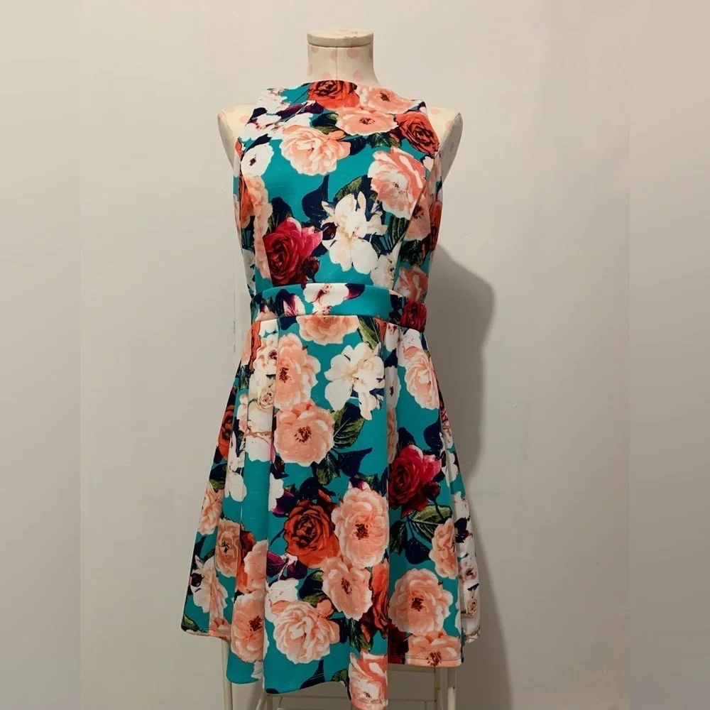 Jodi Kristopher Junior’s Floral Dress sz 15